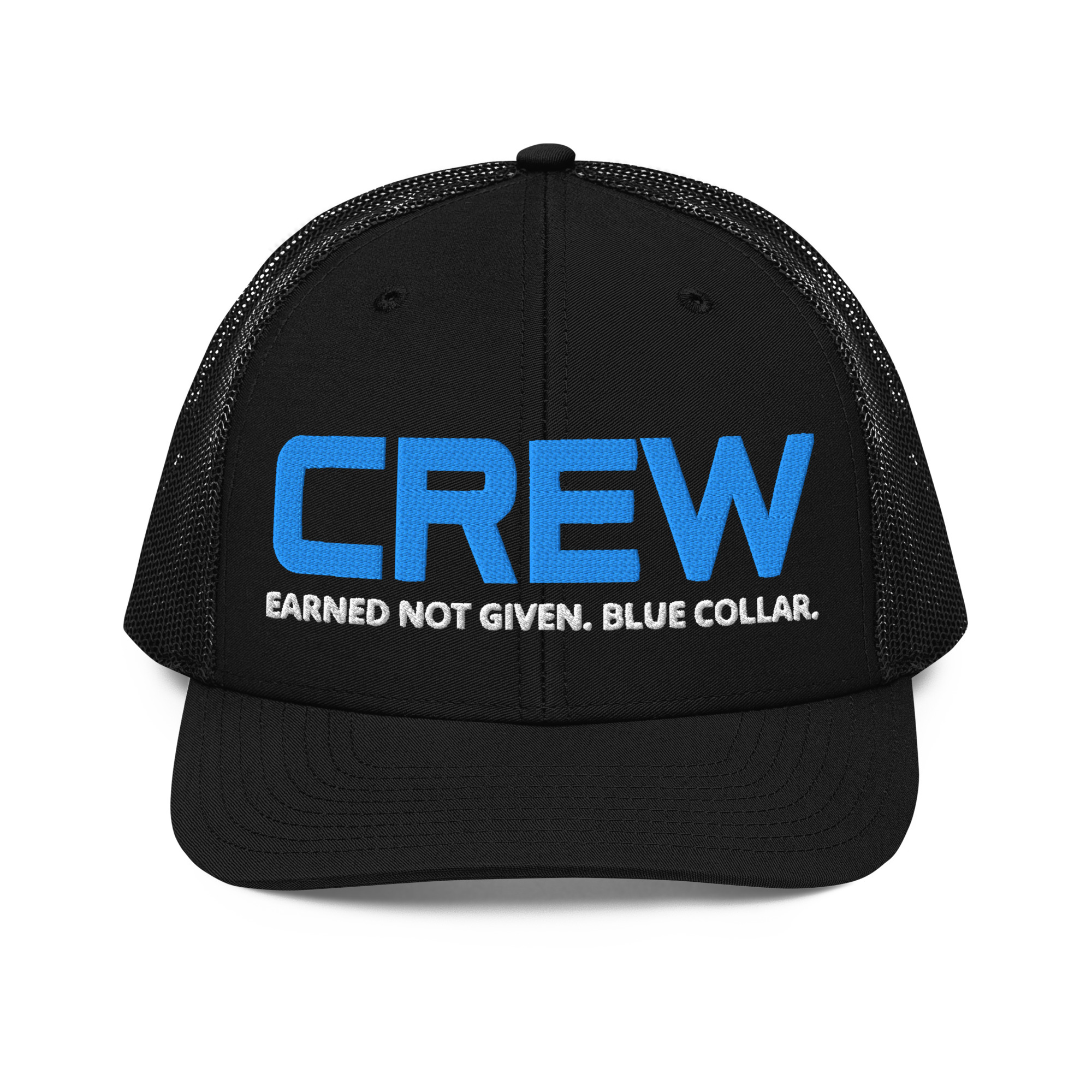 CREW | Earned Not Given. Blue Collar Trucker Hat - Image 3